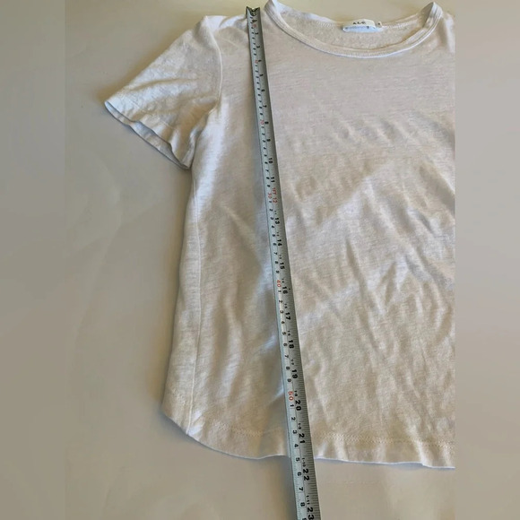 A.L.C. Tesi Linen Split Back Tee T Shirt White Size small - Picture 11 of 14